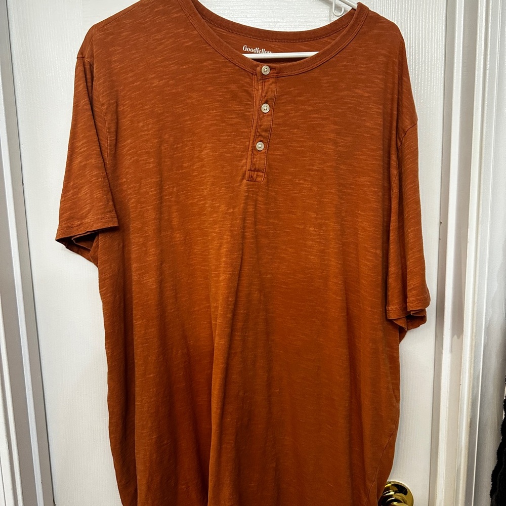 Goodfellow & Co Orange Casual Button Down Shirt